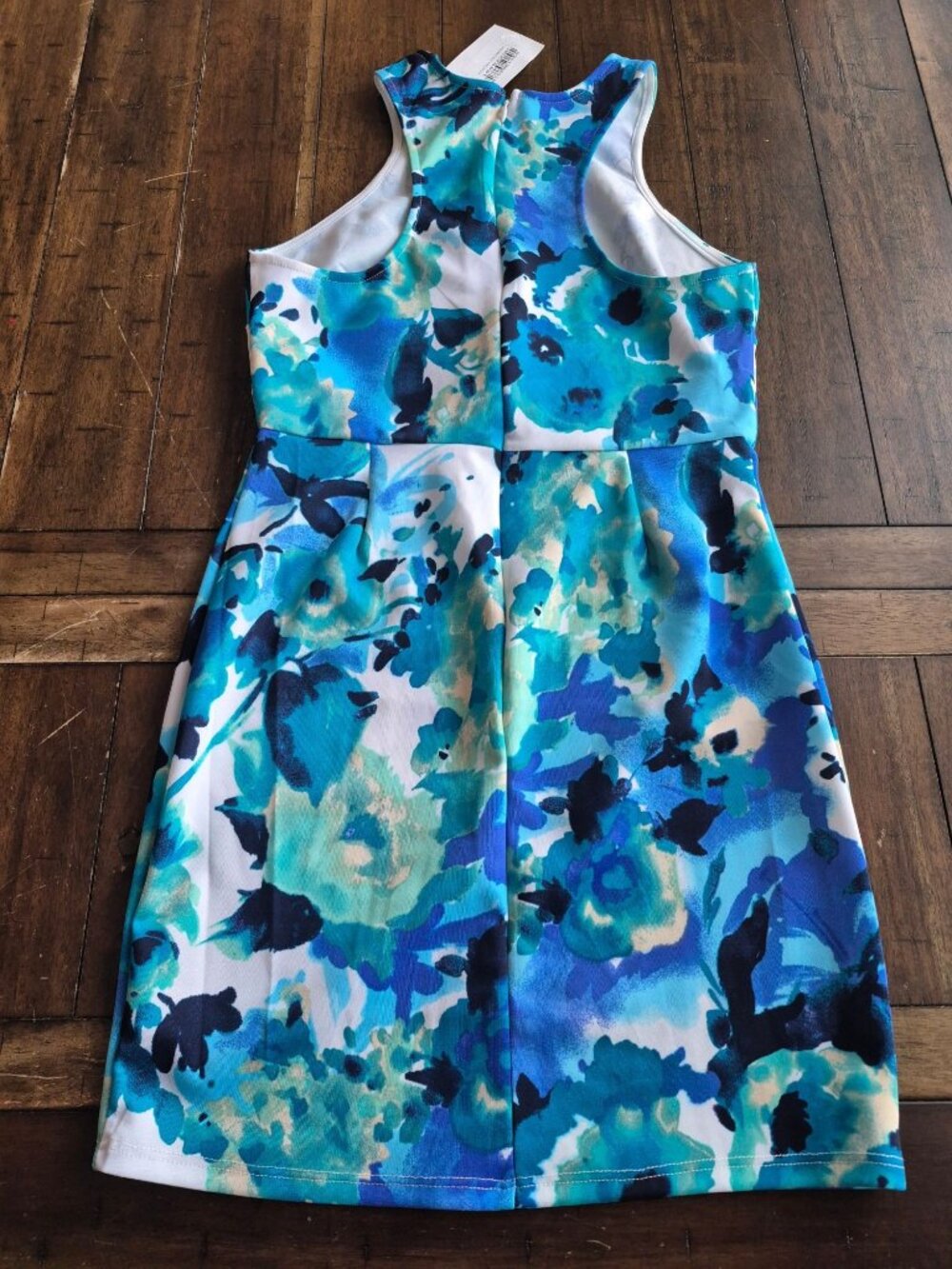 At First Glance Blue Floral Dress By Pink Lily Boutique Size Large